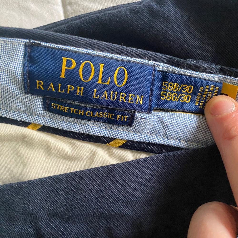 Men’s Polo Ralph Lauren navy chino pants size 58Bx30